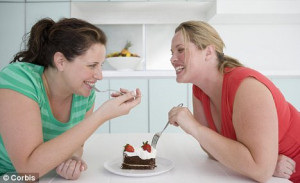 ... larger person at mealtimes encourages you to eat less than normal