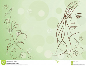 ... Free Stock Images: Beauty girl and flowers abstract spring background