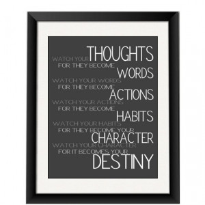 ... Character for it becomes Your Destiny. Printable wall art quote by