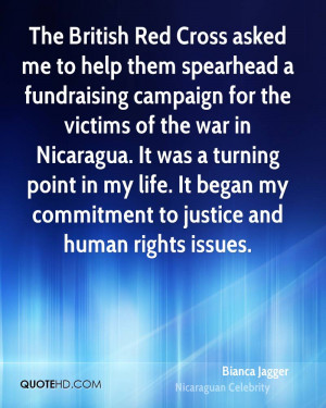 The British Red Cross asked me to help them spearhead a fundraising ...