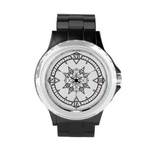 Boussole gothique de tatouage de montre d'horloge montres cadran