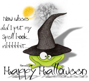 happy halloween tags halloween frog witch spell