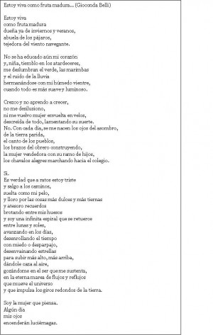 Gioconda Belli, Poetisa Nicaraguense
