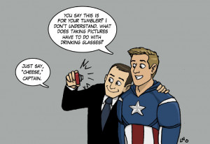 ... joke from the movie. Coulson is a huge Captain America fanboy