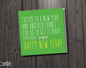 ... Oprah Quote. Happy New Year Card. Instant Download. Inspiring New Year