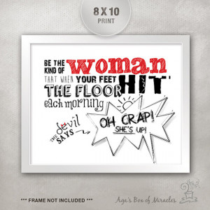 Dorm Room Decor / Funny Quote for Women / Inspirational Quote ...