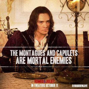 Ed Westwick plays Tybalt, Juliet's cousin and Romeo's rival. # ...