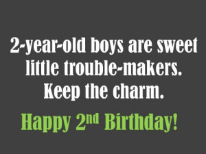Cute birthday message for a 2-year-old boy