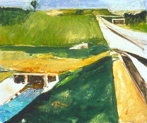 Freeway and Aqueduct by Richard Diebenkorn, 1957 Landscape Oil ...