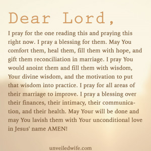pray for the one reading this and praying this right now. I pray ...