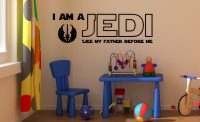 Medium I Am a Jedi like my father before me vinyl wall decal art vinyl ...