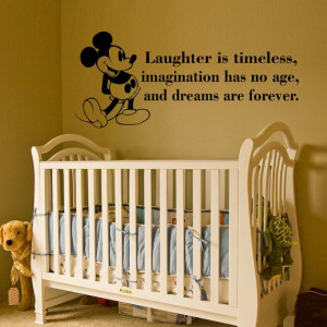 Mickey Mouse Wall Decal Quote baby room Decals by HappyWallz, $24.99