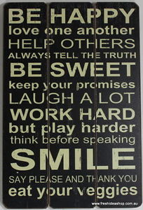 Inspirational Wooden Vintage Rustic Wall Art Plaque Sign Saying Quotes ...