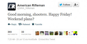 ... 've got to be kidding me worst timing ever National Rifle Association