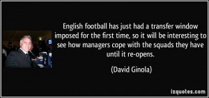 English football has just had a transfer window imposed for the first ...