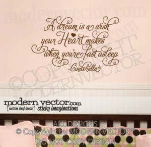 Details about Disney CINDERELLA Nusery Quote Vinyl Wall Decal HEART