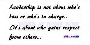 Leadership is not about who’s boss…