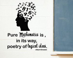 Math Decal Word Art Classroom Decor for teachers, Albert Einstein ...
