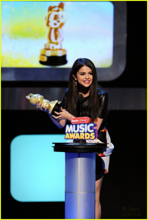 Selena Gomez Receiving Award at Radio Disney Music Awards.