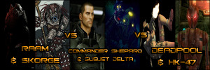 Master Chief Vs Commander Shepard Raam & skorge vs commander