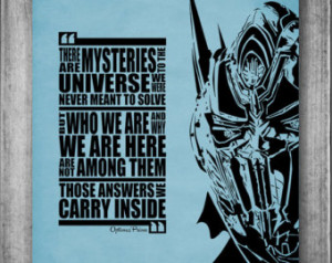 Transformers Movie Unofficial Poste r - Optimus Prime Quote - 8x10 ...
