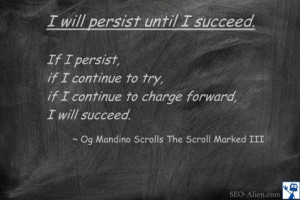 will persist until I succed