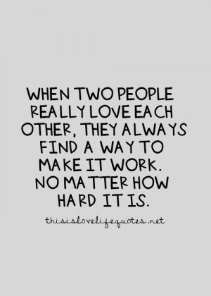 regardless - if it's true love, it will prevail.