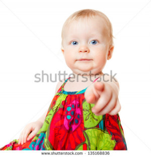 Funny Baby Girl Pointing...