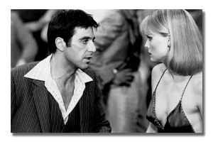 Scarface - Tony Montana With Elvira Montana Movie Film Motion Picture
