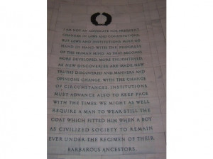 Thomas Jefferson Memorial Panel 4 Quote