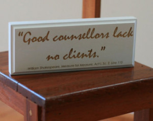 Shakespeare Quote on Lawyers Engrav ed in Wood ...