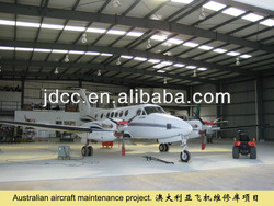 large span light steel construction aircraft hangar