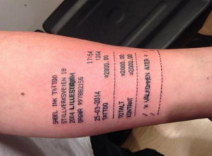 McDonald's receipt tattoo recipient gets another strange tattoo [PHOTO ...