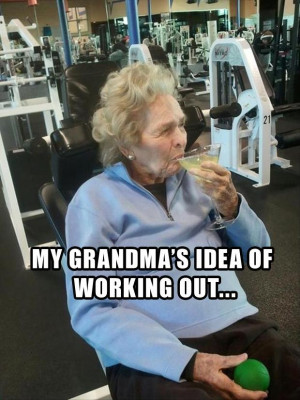 Funny fitness pictures- grandmas workout