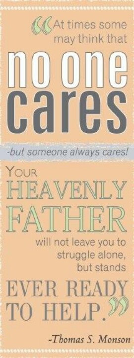 Heavenly Father cares.