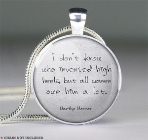 Marilyn Monroe quote necklace pendant charm jewelry,glass pendant-I ...