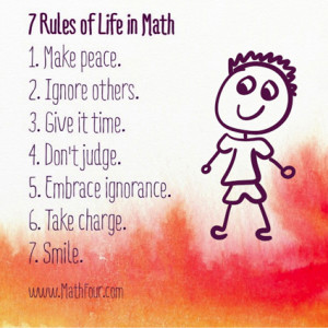 Rules of Life in Math by www.MathFour.com