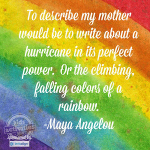Maya Angelou Motherhood quote