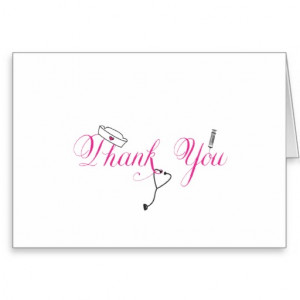 Nurse Thank You Note Hot Pink Hand Calligraphy RN Stationery Note Card