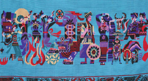 colorful tujia brocade portrays local life and customs in great detail ...