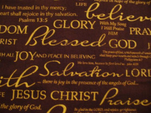 Church Fabric / Bible Verses / Christian / Religious Sayings Fabric