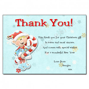 Thank You Notes › Christmas Thank You Notes › Little Elf Christmas ...