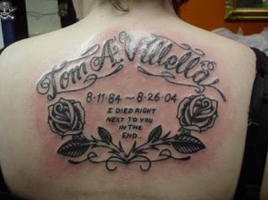 Tattoo Design: Amazing Memorial Tattoo Quotes On Back, quotes tattoos ...