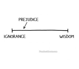 ignorance - prejudice - wisdom