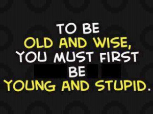 ... be old and wise you must first be young and stupid motivational quotes