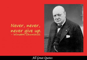 never never never give up winston churchill