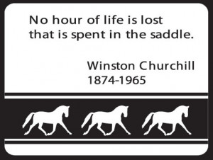 Winston Churchill Horse Quote Sign
