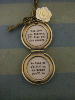 Mom Mother Locket Necklace I'll love your forever I'll like you for ...