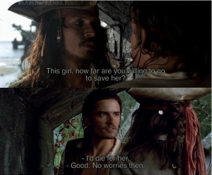 jack sparrow, johnny depp, movie quote, orlando bloom, pirates of the ...