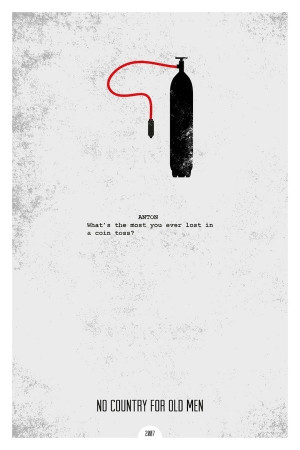 made a series of minimal movie posters with iconic quotes. The quotes ...